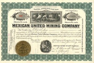 Mexican United Mining Co. - Stock Certificate